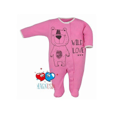 KOALA DZIKI MIS MAGNUSIE romper long sleeve size 62 04-997 pink