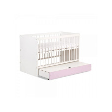 LittleSky by Klups DALIA cot with drawer 120х60см, pink/white