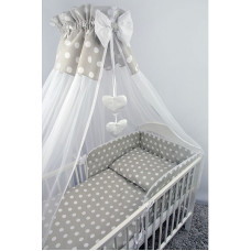 ANKRAS DOTS Bed linen of 6 parts 120x90 / 180 cm - Gray