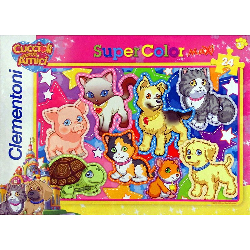 CLEMENTONI Puzzle 24pcs. SUPER COLOR MAXI, 24407