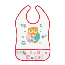 AKUKU baby bib 30x30cm A0440 OWL