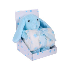 DUET BABY EASY CARE Blanket 75x100cm + Toy 562 RABBIT blue (745617)