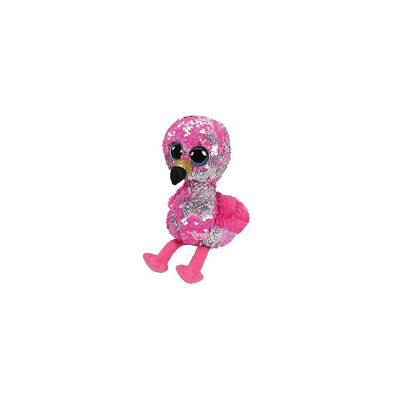 TY Flippables Toy PINKY SEQUIN FLAMINGO reg 15cm, TY36267