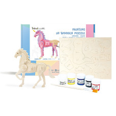 ROBOTIME Painting 3D Wooden Puzzle Unicorn PC203