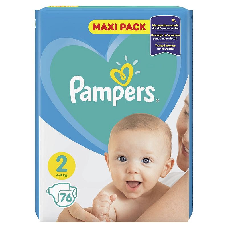 Pampers Active Baby-Dry VP+ autiņbiksītes 2 izmērs 4-8kg 76gb