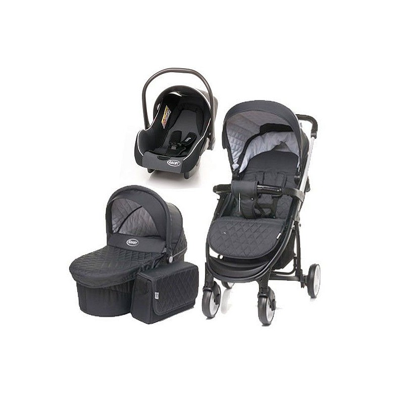 4BABY ATOMIC universal stroller 3in1 GREY