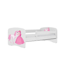 KOCOT KIDS Bed babydreams white princess horse without drawer with mattress 140/70