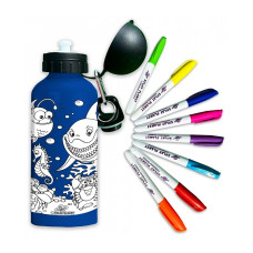 SPLAT PLANET water bottle SEA 600ml + markers SP45997