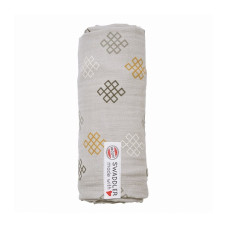 Lodger Swaddler muslin cotton swaddle 120x120cm MIST SWM 052