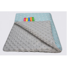 ANKRAS MINKY DIAMOND plaid 75x100см, blue/grey