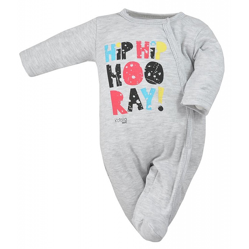 KOALA HIP-HIP long sleeve romper whith feet 62 size 08-456 grey