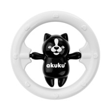 AKUKU rattle Bear, Black/white A0467