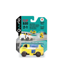 QUURIO FLIP AND GO 2-in-1 Construction Vehicle Cement Mixer and Trencher, EU463875-02