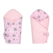 DUET BABY baby envelope MINKY 2 sided 671 pink stars