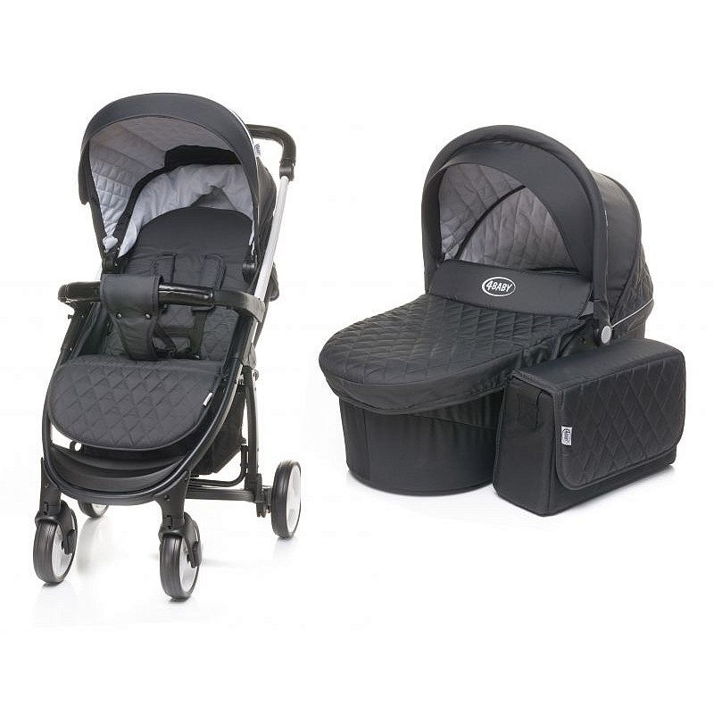 4BABY ATOMIC Universal stroller 2in1 - BLACK