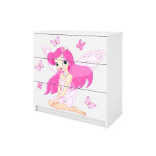 KOCOT KIDS Chest of drawers babydreams white fairy with butterflies