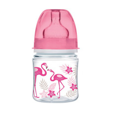 CANPOL BABIES EasyStart JUNGLE PP bottle with 120ml wide neck and silicone teat 0m + 35/226 coral