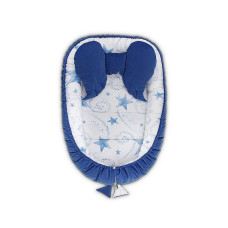 BELISIMA VELVET nest for the newborn P02-0389 GWIAZDECZKI, blue