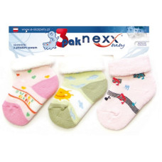 BE SNAZZY socks 3 pcs., Art. 3PAK / A / frotte GIRL izm.6-12m.