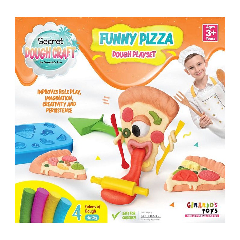 Dough Craft Runny Pizza Dough Playset  8 pcs 4x30g