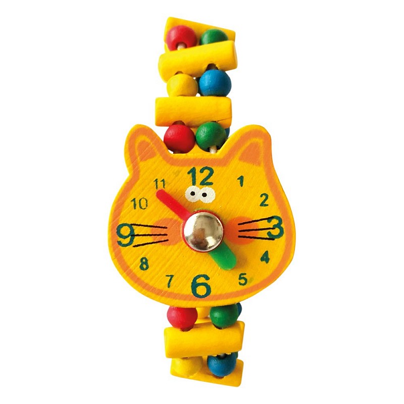 BINO Wooden toy - Clock Cat 9987138