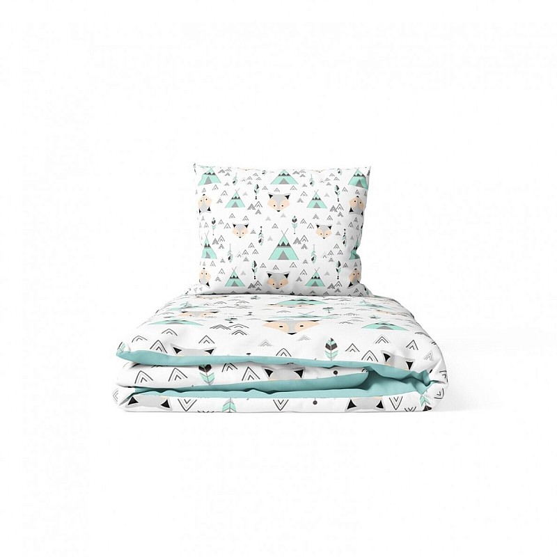 ANKRAS FOX   linen Dots - 2 135x100cm mint