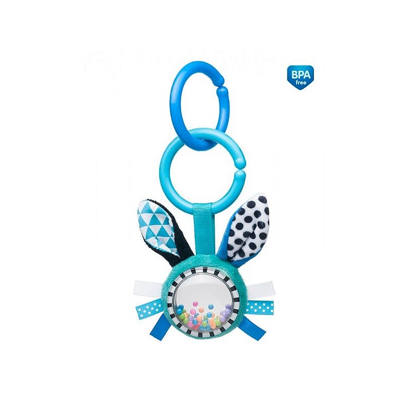 CANPOL BABIES ZIGZAG hanging toy BUNNY 0m + 68/058 blue