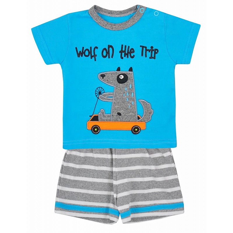 KOALA WOLF summer romper 68 size, 05-307 blue