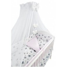 ANKRAS NEW STARS bed linen 4 parts 120x90cm - 360cm - pink