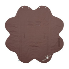 WALLABOO envelope-blanket Fleur, 85x85cm, taupe