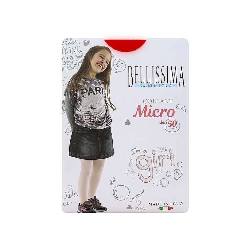 BELLISSIMA Tights for girls MICRO 50 rosso 8 - 140cm