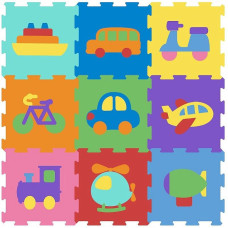 SMILY PLAY Foam floor puzzle-playmat 9pcs 29x29cm 84356