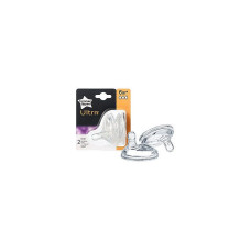 TOMMEE TIPPEE silicone nipple with an average flow 6m + 2 pcs. 42401568