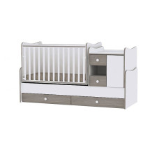 LORELLI MINI MAX children bed, WHITE / COFFEE