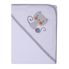 DUET BABY hooded towel HAFT II, 217 white