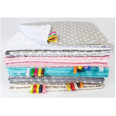 ANKRAS MINKY Friends blanket 75x100cm, grey