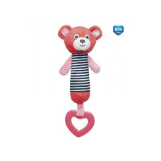 CANPOL BABIES Toy with squeaker BEAR 0m +, 68/055 coral