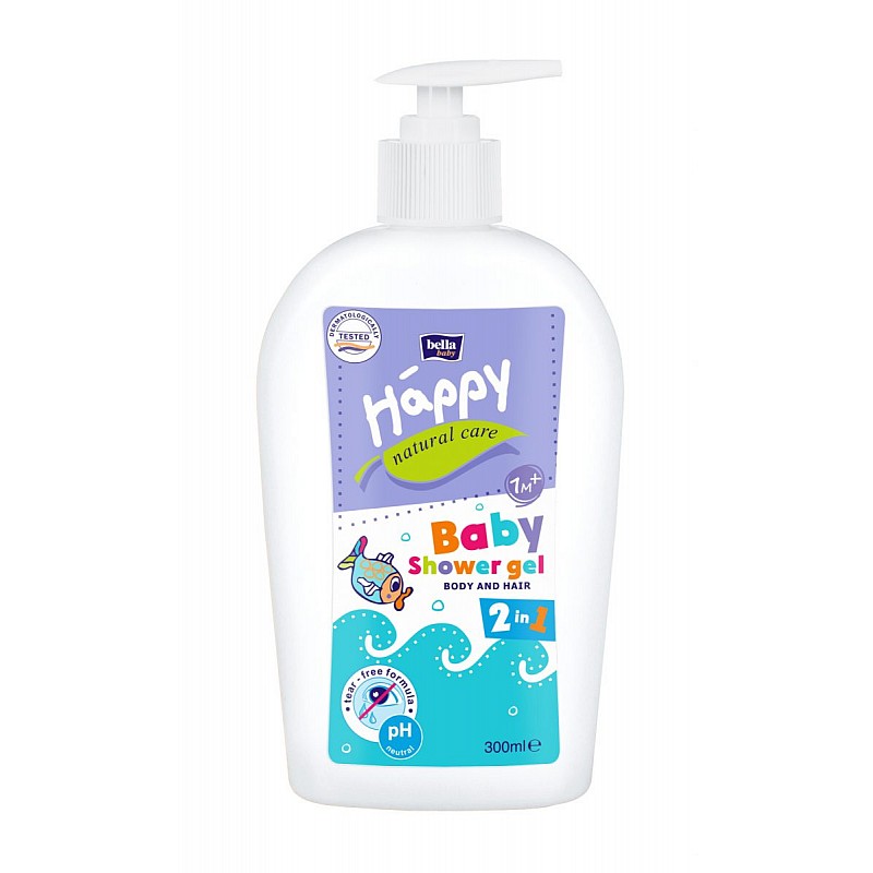 HAPPY NATURAL CARE 2in1 shower gel, 300 ml