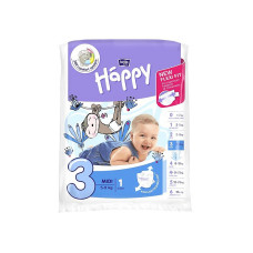 HAPPY Midi 5-9kg size 3 diapers 1 pc. SALE