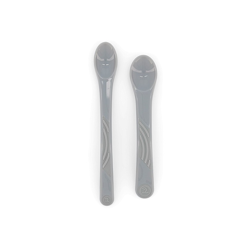 Twistshake 2x Feeding Spoon Set 6+m Pastel Grey