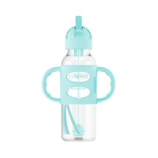 DR.BROWNS Sippy Straw Bottle with Silicone Handles, 8 oz/250 ml, green, SB81103