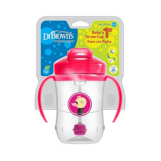 DR.BROWNS babie's first straw cup, 6+, 270ml, pink TC91101-INTL