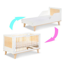 LittleSky by Klups LYDIA Cot  140x70cm, white/pine