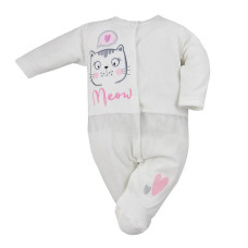 KOALA BABY MIAU Romper with long sleeves 07-438, size 62. ecru