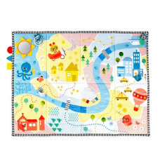 BRIGHT STARTS Baby Einstein Plush Activity Mat Sea & City Sensory Playscape, 12472