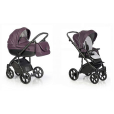 ROAN BASS SOFT Eco-leather universal stroller 2in1, Lavender Night