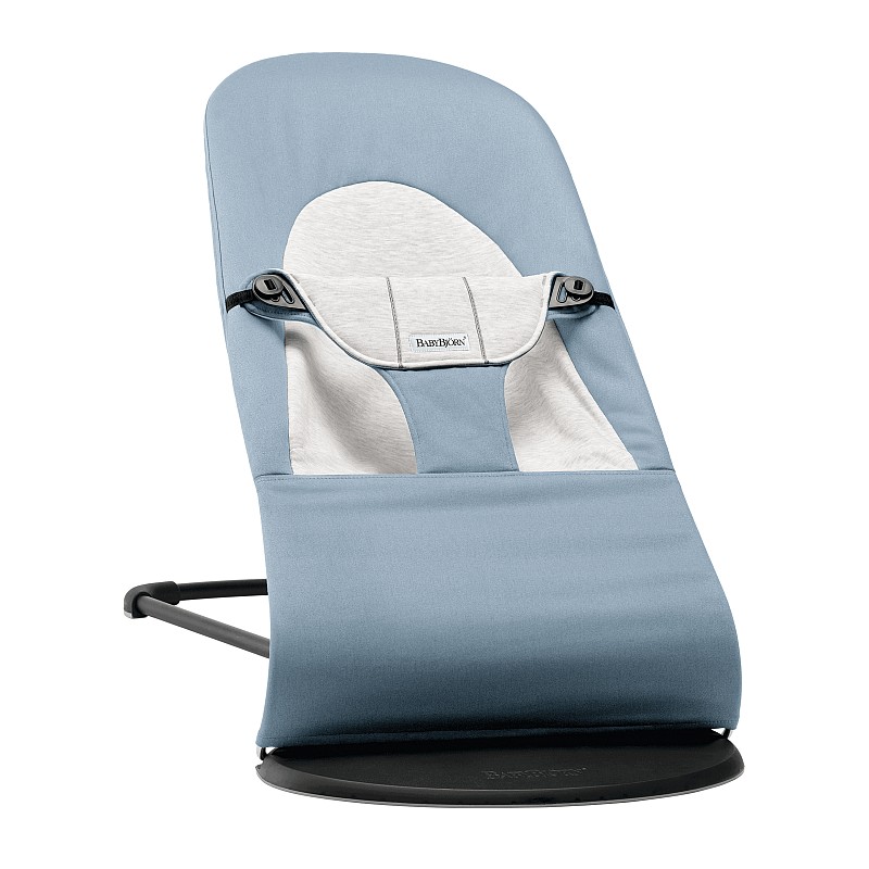 BABYBJORN Bouncer Balance Soft Cotton, Blue/Grey 005045