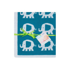 DUET BABY knitted plaid ELEPHANT 80x90sm 507 dark blue