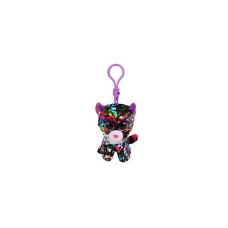 TY Flippables Toy - Keychain DOTTY SEQUIN RAINBOW LEOPARD 8cm, TY35301