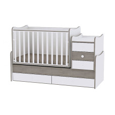 BERTONI MAXI PLUS children's bed, WHITE & COFFEE